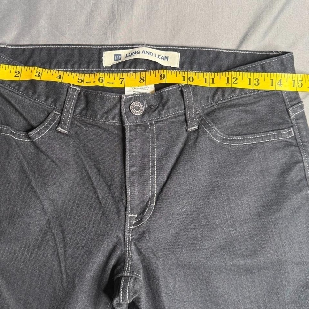 Y2K GAP Long and Lean Stretch Denim Black Flare Jeans, Size 4 - Picture 4 of 8